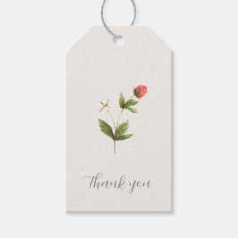 trendy bloemenbeestjes Woodland Bedankt Cadeaulabel