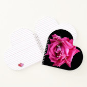 Trendy bloemenboho roze roos meisjeszwart recept n notitieboek (Binnen)