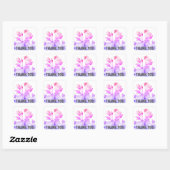 Trendy bloemendecor moderne bedankt vierkante sticker (Vel)