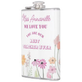 Trendy Bloemenleraar Beste Leraar Ooit Kolf Heupfles (Links)