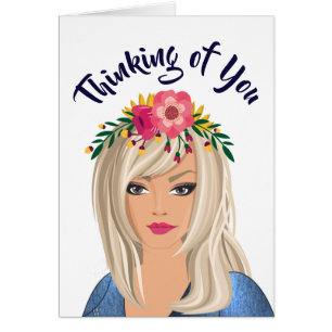 Trendy bloemenmeisje "Thinking Of You"