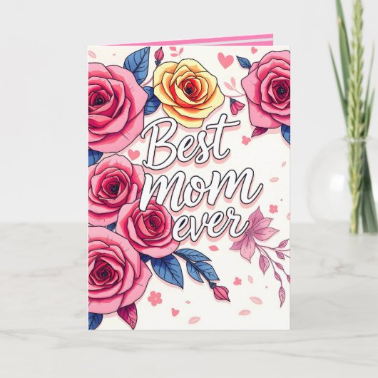 Trendy Bloemige Luxe Cadeaubox Kaart (Voorkant)