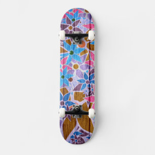 Trendy Bloemmotief #13 Persoonlijk Skateboard