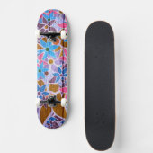 Trendy Bloemmotief #13 Persoonlijk Skateboard (Voorkant)