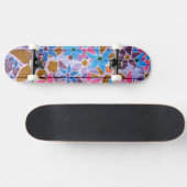 Trendy Bloemmotief #13 Persoonlijk Skateboard (Horizontaal)
