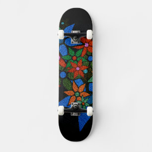 Trendy Bloemmotief #6 Skateboard
