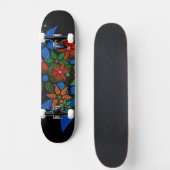 Trendy Bloemmotief #6 Skateboard (Voorkant)