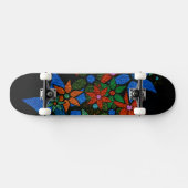 Trendy Bloemmotief #6 Skateboard (Horizontaal)