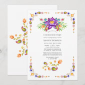 Trendy bloemmotief Indische viering van het leven Kaart (Voorkant / Achterkant)