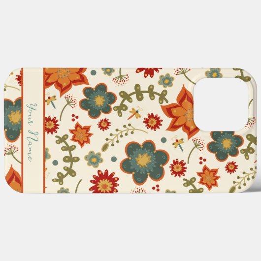 Trendy bloemmotief naam Inspirivity Case-Mate iPhone Case (Achterkant (horizontaal))
