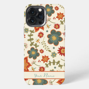 Trendy bloemmotief naam Inspirivity iPhone 13 Pro Max Hoesje