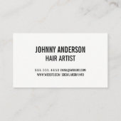 Trendy bloemmotief | Salonschaar Visitekaartje (Achterkant)