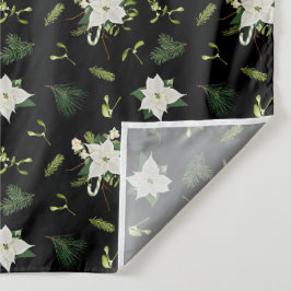 Trendy bloempatroon diep groen witte wandtapijt wandkleed