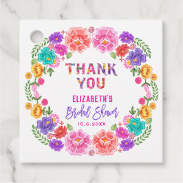 Trendy Bloemrijke Fiesta Mexicaanse Bruiloft Feest Bedankjes Labels
