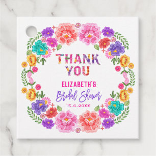 Trendy Bloemrijke Fiesta Mexicaanse Bruiloft Feest Bedankjes Labels