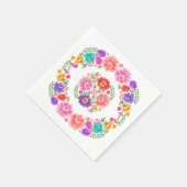 Trendy Bloemrijke Fiesta Patroon Mexicaanse Senori Servet (Hoek)