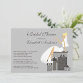 Trendy Blonde Bride Bridal Shower Kaart (Staand voorkant)