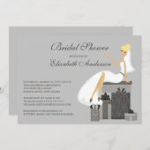 Trendy Blonde Bride Bridal Shower Kaart (Voorkant / Achterkant)