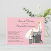Trendy Blonde Bride Bridal Shower Kaart (Staand voorkant)