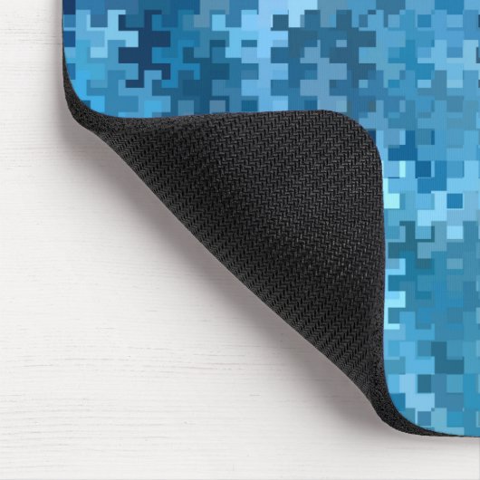Trendy Blue Abstract Pattern Muismat (Hoek)