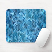 Trendy Blue Abstract Pattern Muismat (Met muis)