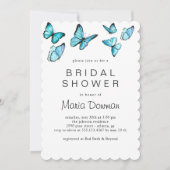 Trendy blue airy waterverf Vrijgezellenfeest in Kaart (Voorkant)