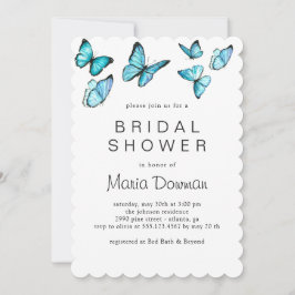 Trendy blue airy waterverf Vrijgezellenfeest in Kaart