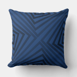 Trendy Blue Angular Pattern Sierkussen