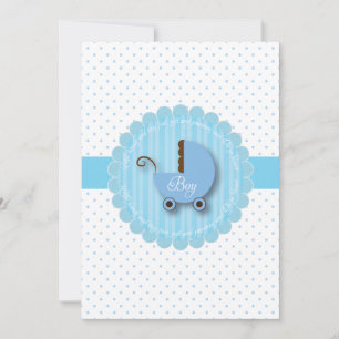 Trendy Blue Baby Babydouche-uitvindingen Kaart