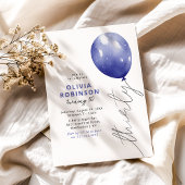 Trendy Blue Balloon 30e verjaardag Kaart