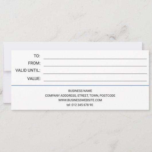 TRENDY BLUE BLACK BUSINESS LOGO CADEAUBON (Achterkant)