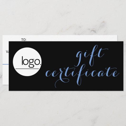 TRENDY BLUE BLACK BUSINESS LOGO CADEAUBON (Voorkant / Achterkant)