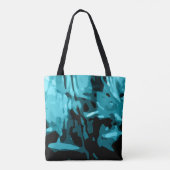 Trendy Blue Blauwgroen Aqua Camo Pattern Tote Bag (Achterkant)