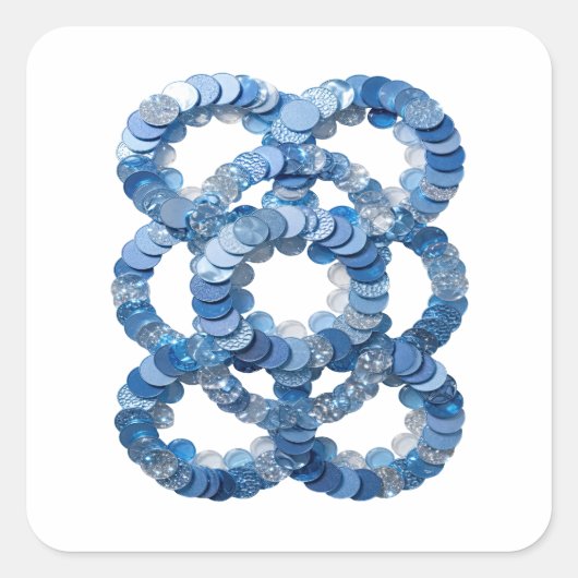 Trendy Blue BLUE LOvertjes Cadeau Sticker (Voorkant)