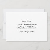 Trendy Blue butterflies. Zal je mijn Bridesmaid zi Kaart (Achterkant)