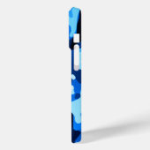 Trendy Blue Camo Abstract Pattern Case-Mate iPhone Case (Achterkant / Links)