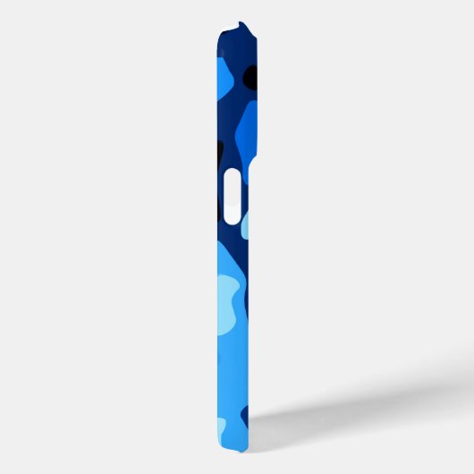 Trendy Blue Camo Abstract Pattern Case-Mate iPhone Case (Achterkant / Rechts)
