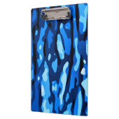 Trendy Blue Camo Abstract Pattern Klembord (Links)