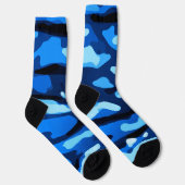 Trendy Blue Camo Abstract Pattern Sokken (Rechts)