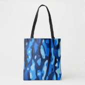 Trendy Blue Camo Abstract Pattern Tote Bag (Voorkant)