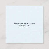 Trendy Blue Checks Modern Minimalist Professional Vierkante Visitekaartje (Voorkant)