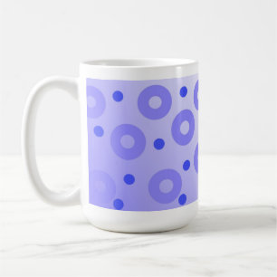 Trendy Blue Circles en Royal Blue Stippen Koffiemok