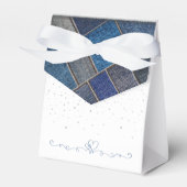 Trendy Blue Denim Verjaardagsfeest Favoriet Box Bedankdoosjes (Voorkant Zijde)