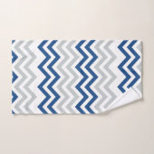 Trendy Blue en Gray Chevron Bad Handdoek (Handdoek)