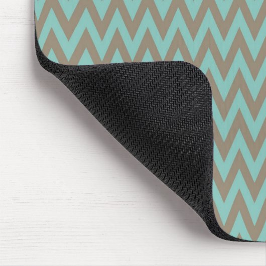 Trendy Blue en Gray Chevron Stripes Zig Zags Muismat (Hoek)