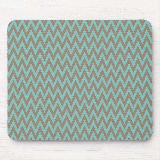 Trendy Blue en Gray Chevron Stripes Zig Zags Muismat (Voorkant)