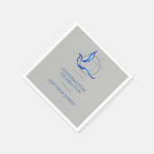 Trendy Blue en Grey Cross Dove Bevestiging Servet (Hoek)