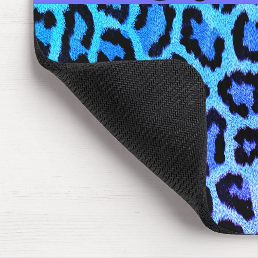 Trendy Blue en Paarse Leopard Muismat (Hoek)