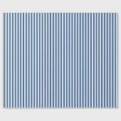 Trendy Blue en White Wide Horizontal Stripes Cadeaupapier (Vlak)