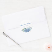 Trendy Blue Floral Wedding Envelope zegels (Envelop)